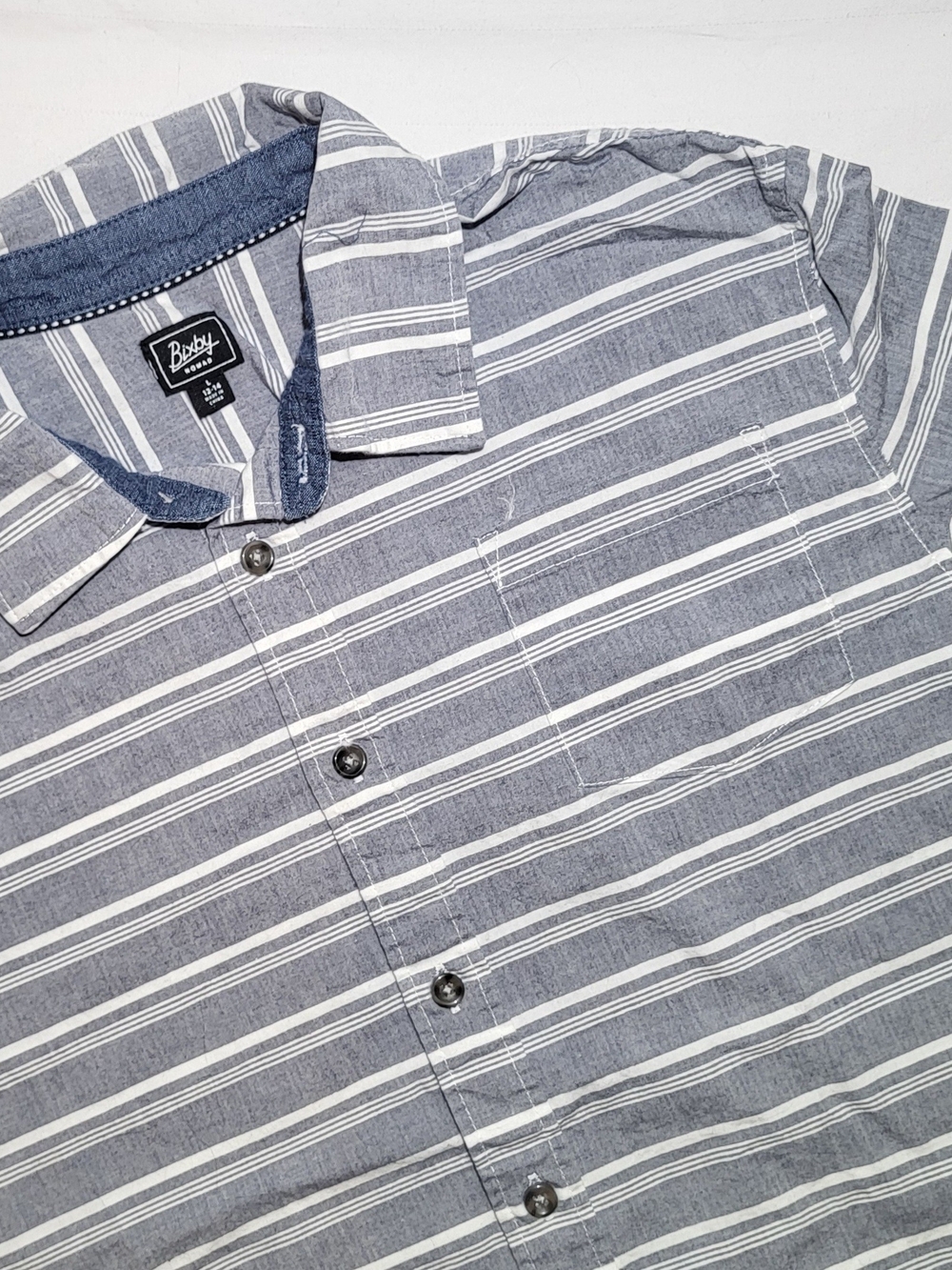 Bixby Boys' Blue Striped Button-Down Shirt